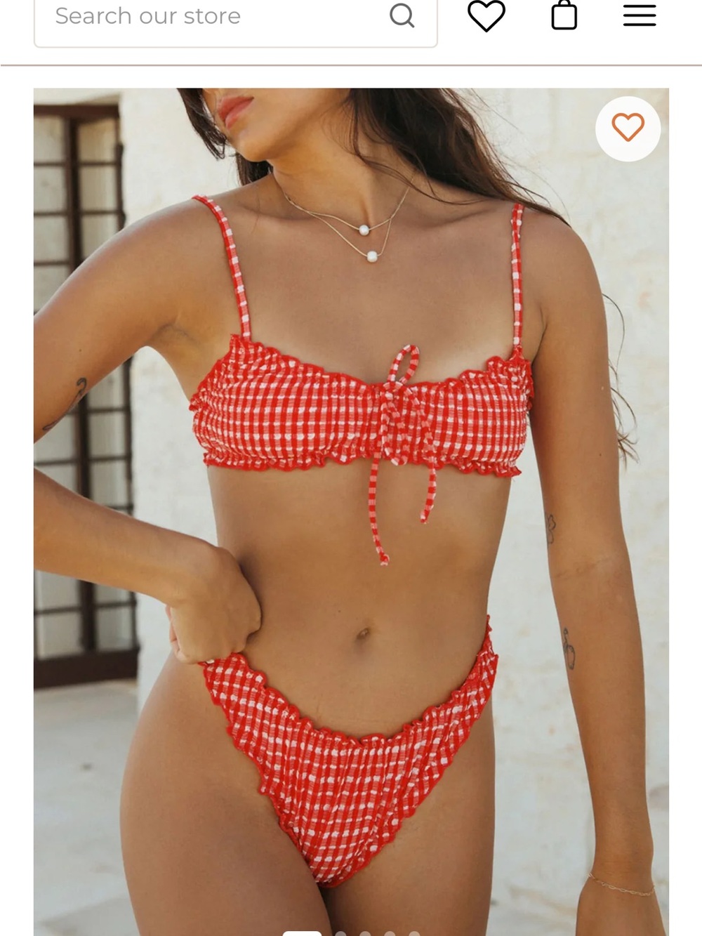 Dippin' Daisy’s Bonita Ruffled top and June cheeky bottoms